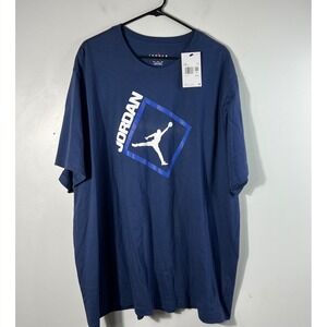 Jordan Mens Jumpman Graphic T-Shirt Navy Blue 3XL DA9900-410 NWT